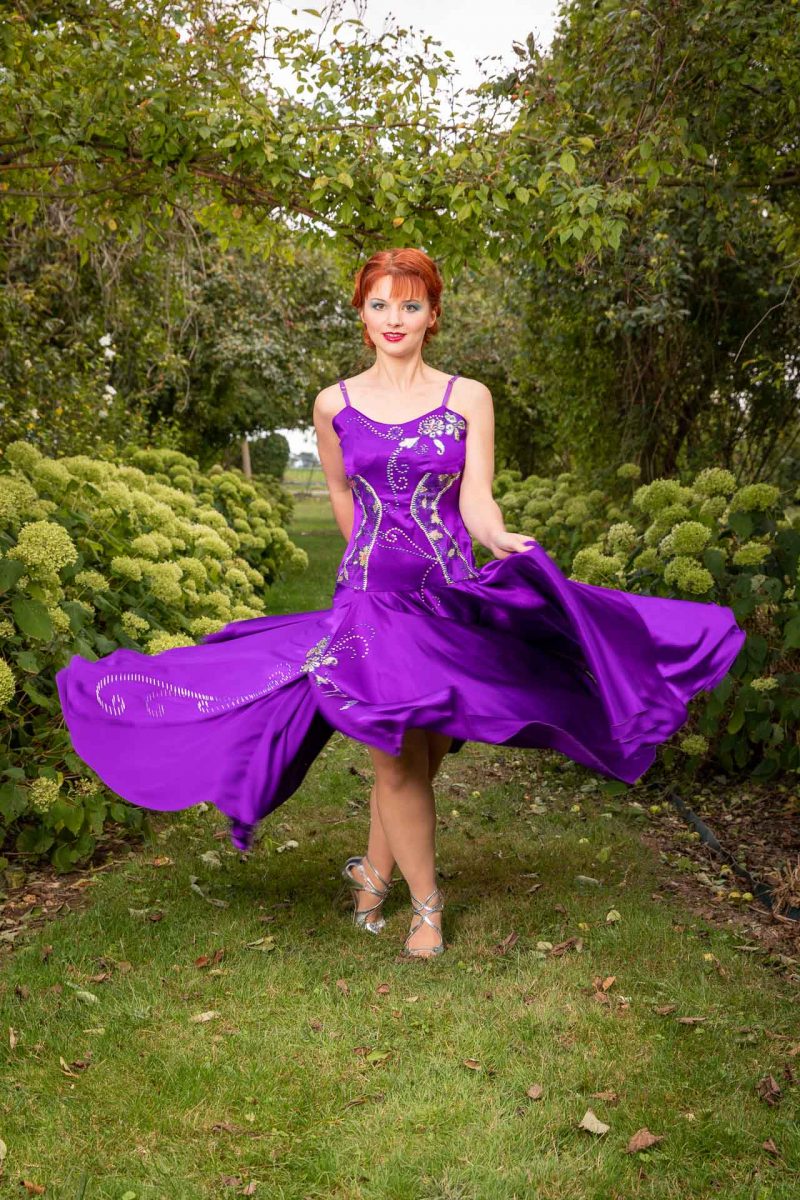 robe du soir made in france violet