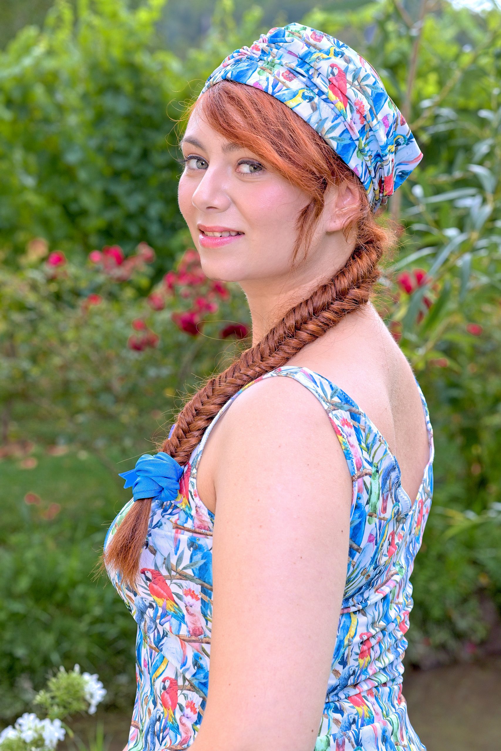 _MG_4495 turban bleu perroquets made in france