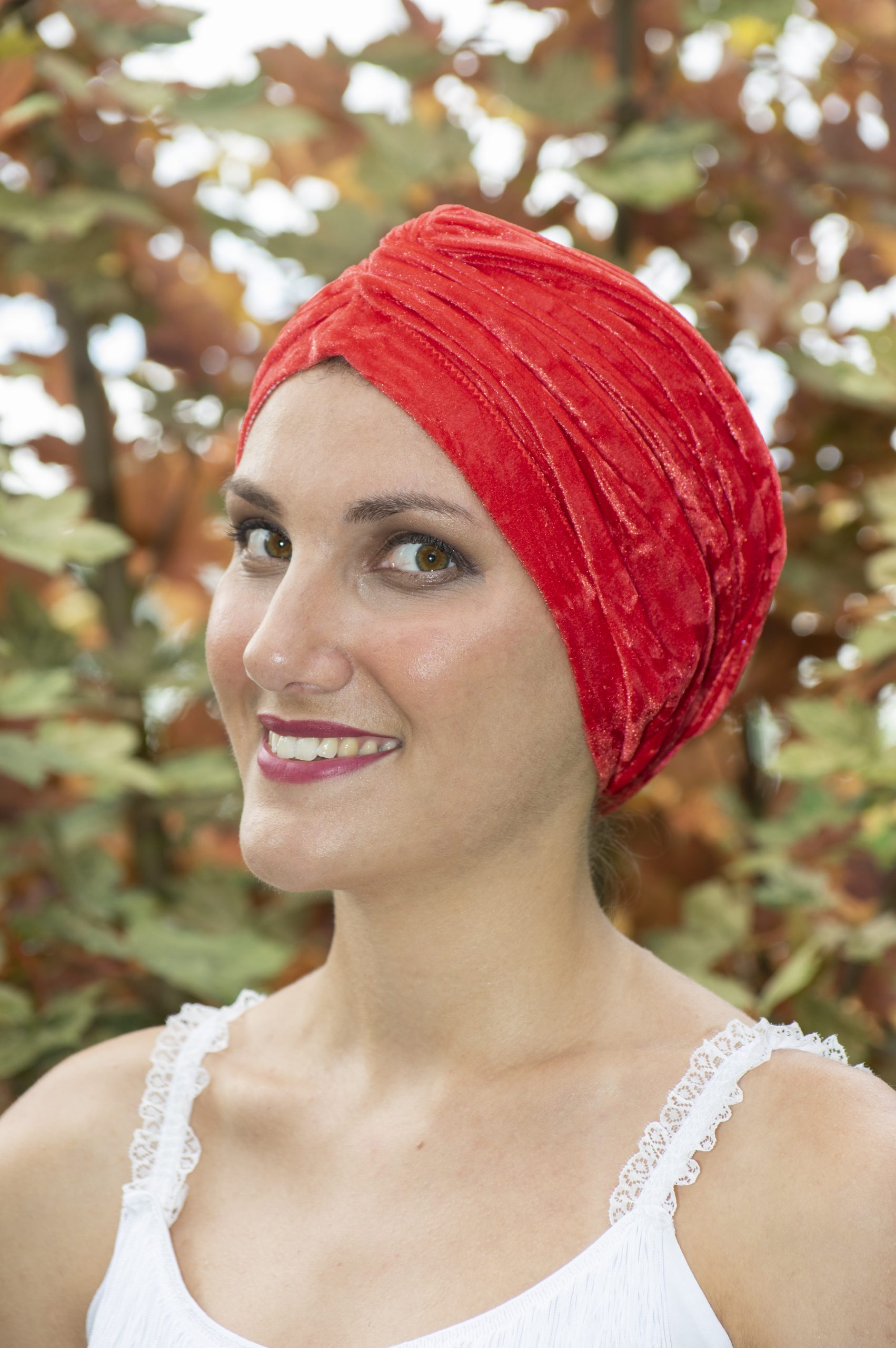 _IMG0242 turban femme velours rouge
