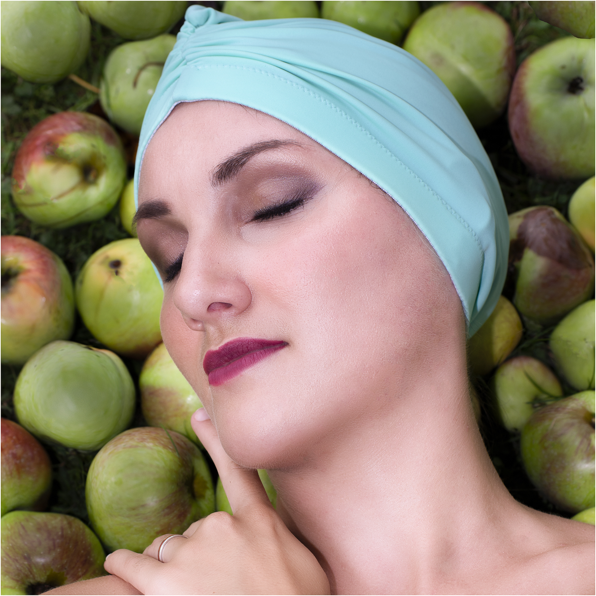 turban vert lagon made in france