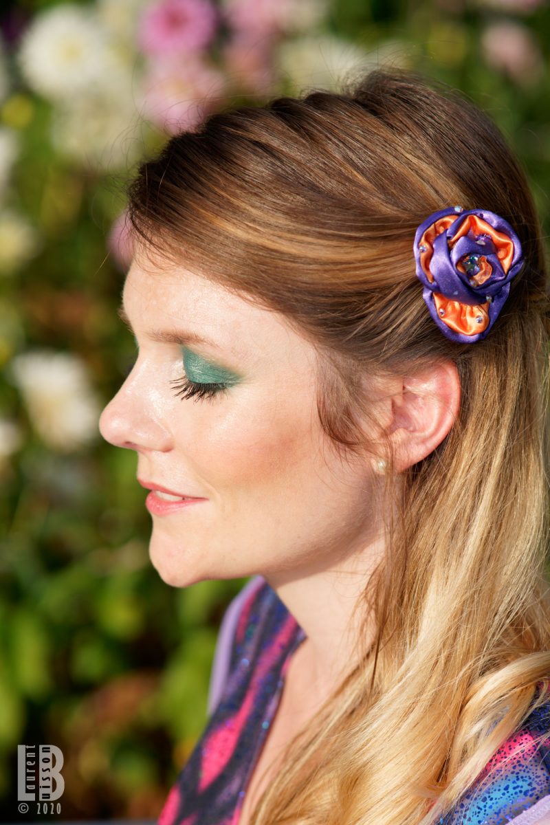 fleur cheveux violet made in france