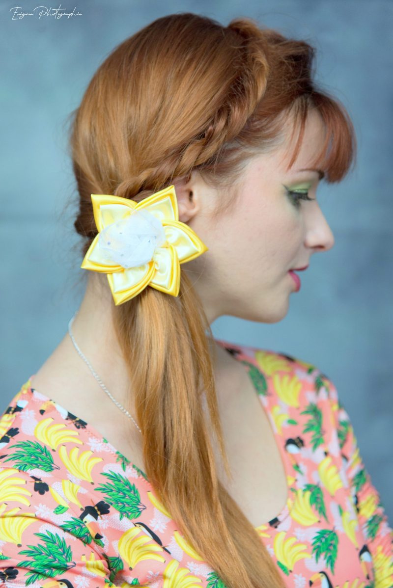 accessoire cheveux narcisse jaune
