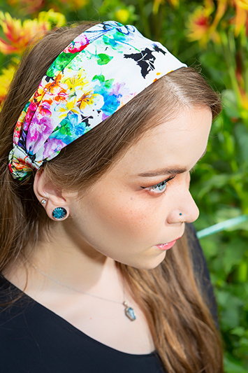 bandeau cheveux à fleurs made in france