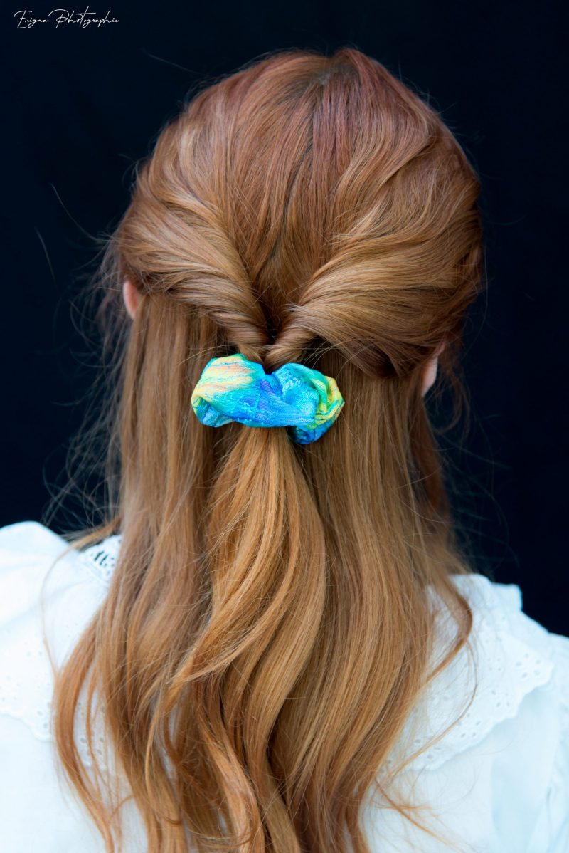 chouchou cheveux multicolore made in france