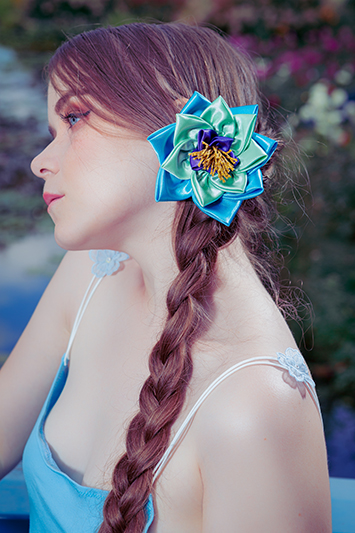 accessoire cheveux bleu made in france