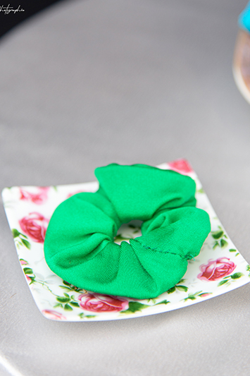 chouchou cheveux vert