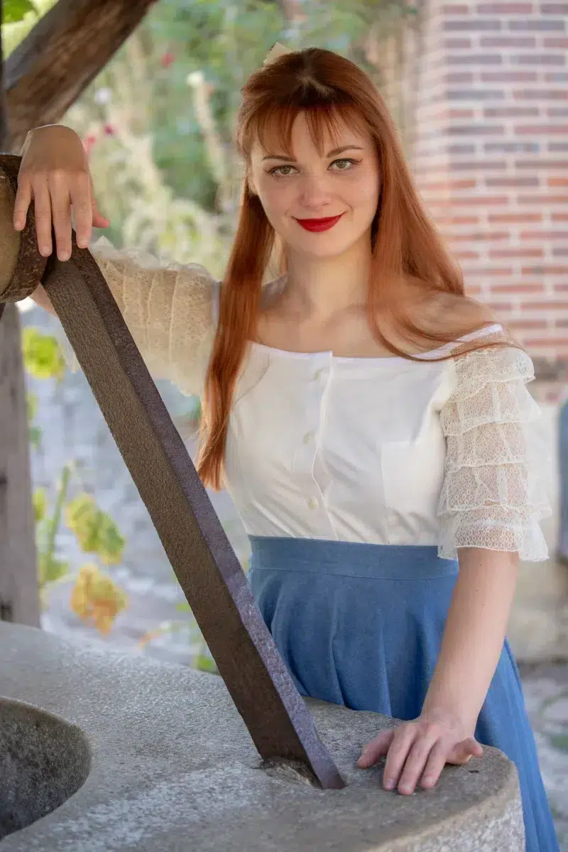 chemisier Marie-Antoinette femme Made in France coton ivoire