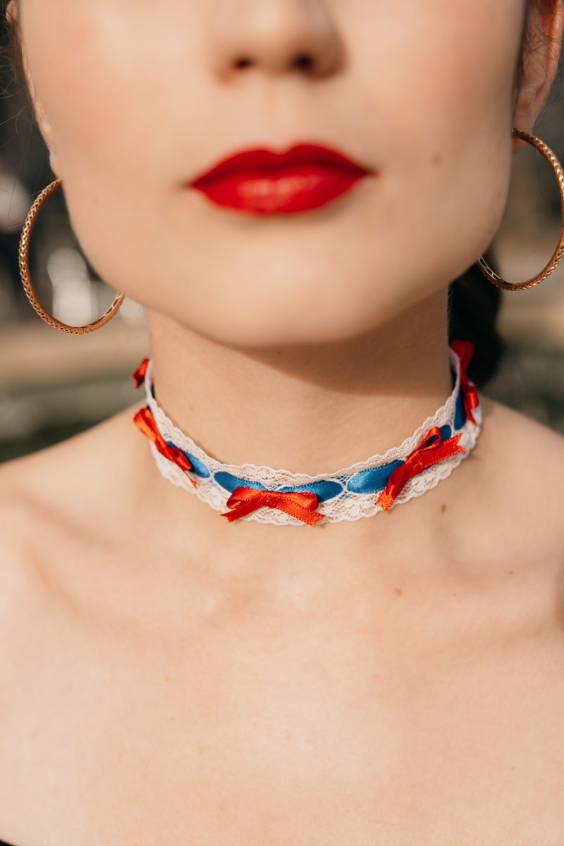 collier ras-de-cou made in france bleu blanc rouge