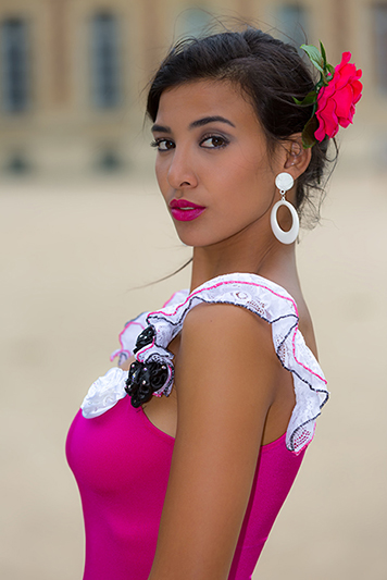 Haut-femme-fuchsia-dentelle-fleurs-danseuse-made-in-france-top-lace-flowers-pink haut femme fuchsia made in france