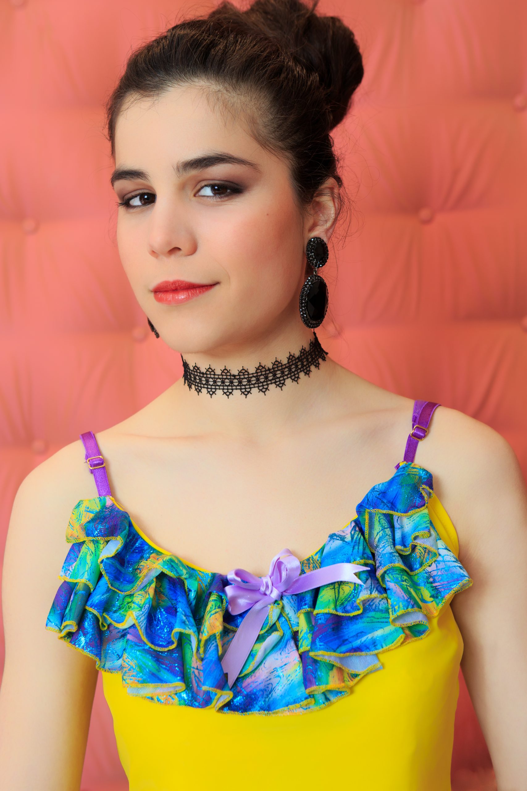 debardeur-femme-cocotte-maille-jaune-volants-bleu-made-in-france- haut rose femme made in france