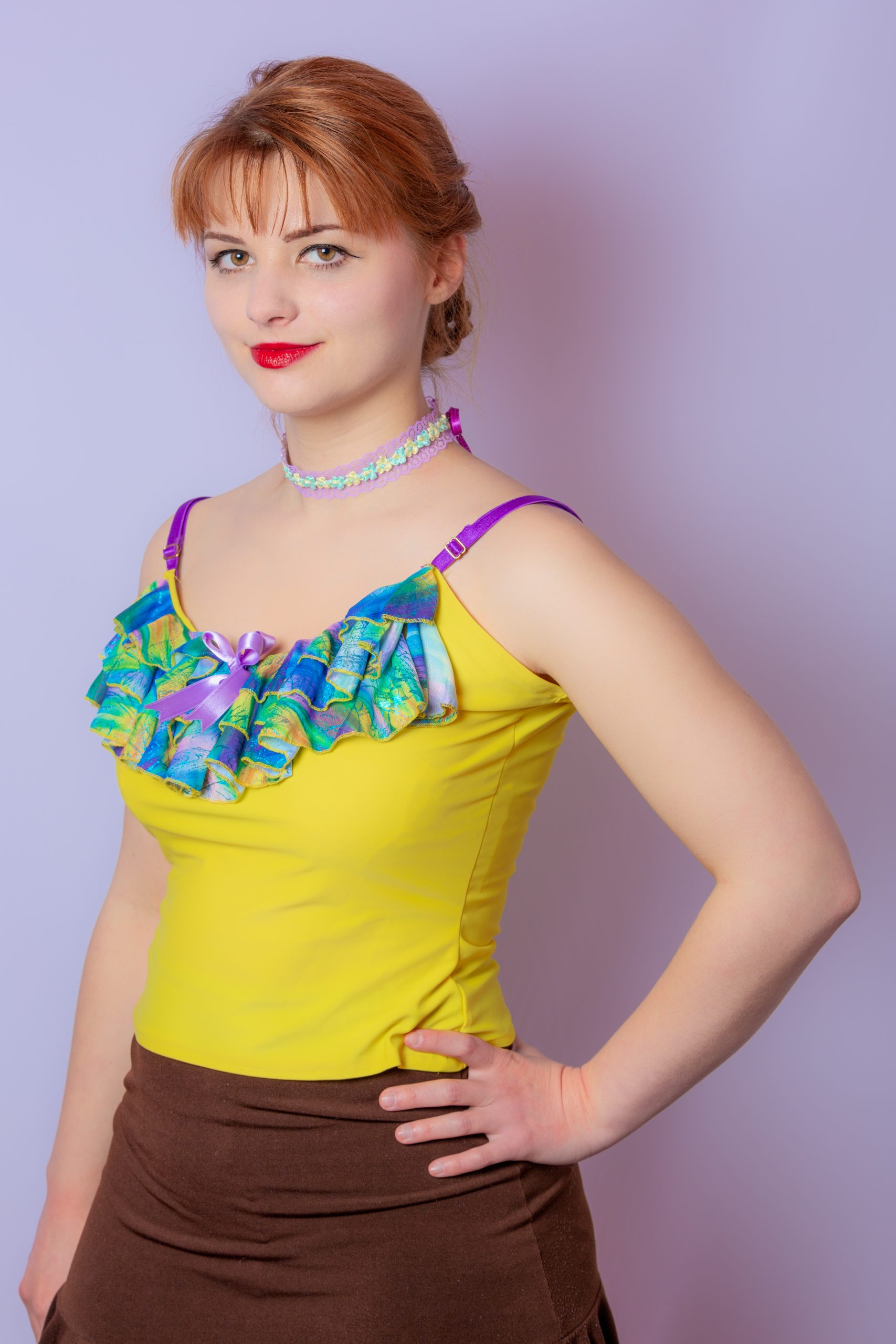 debardeur-femme-jaune-cocotte-volants-bleu-made-in-france haut rose femme made in francee