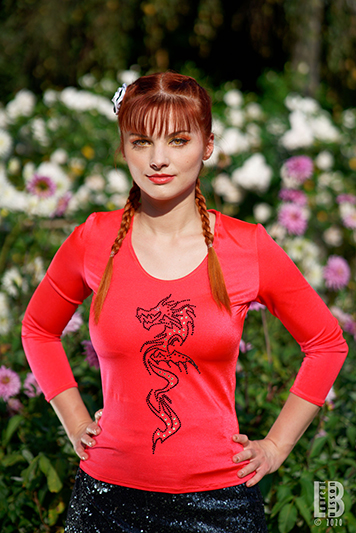 haut-femme-rouge-made-in-france haut pour femme dragon made in france