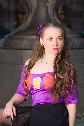 haut pour femme violet