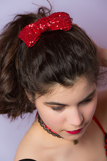 noeud rouge pour cheveux made in france