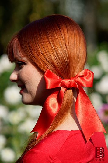accessoire cheveux noeud rouge made in france