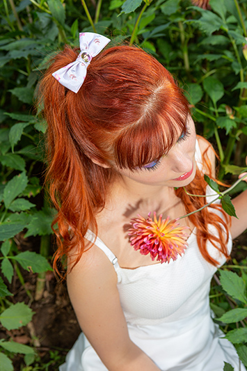 noeud pour cheveux fleurs et papillons made in france