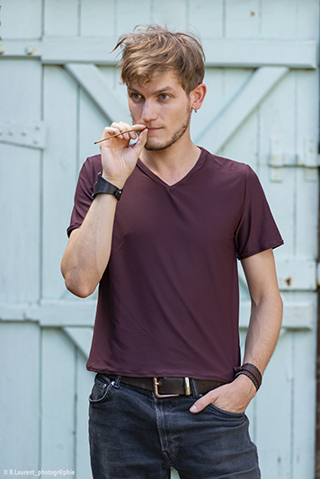 tee-shirt-made-in-france-marron-pour-homme tee-shirt pour homme marron made in france