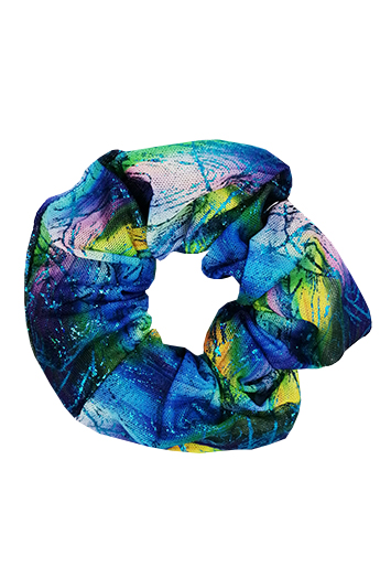 chouchou cheveux bleu lamé made in france créateur