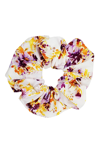 chouchou cheveux made in france fait main imprimé fleuri