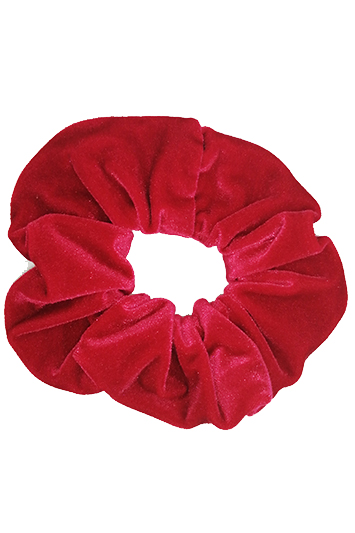 chouchou cheveux made in france velours rouge