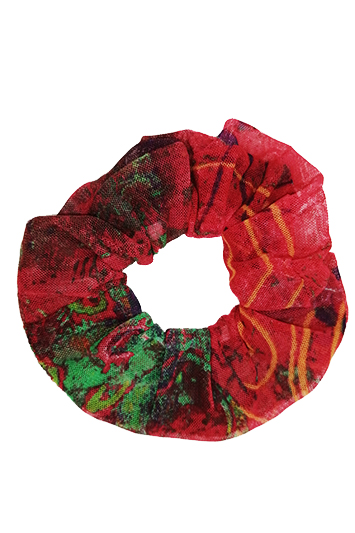 grand chouchou rouge pour cheveux made in france