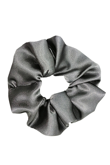 chouchou cheveux made in france satin gris acier