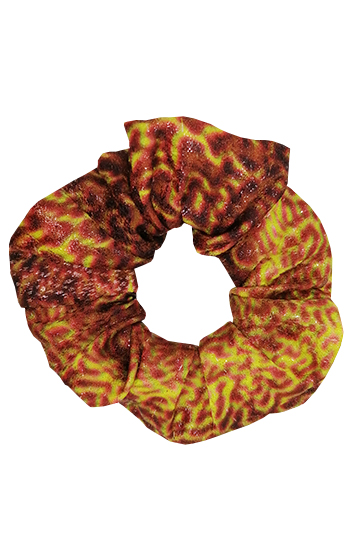 chouchou cheveux made in france léopard fait main soie