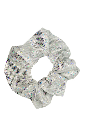 chouchou cheveux lamé argent made in france