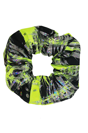 chouchou cheveux nour jaune argent made in france fait main