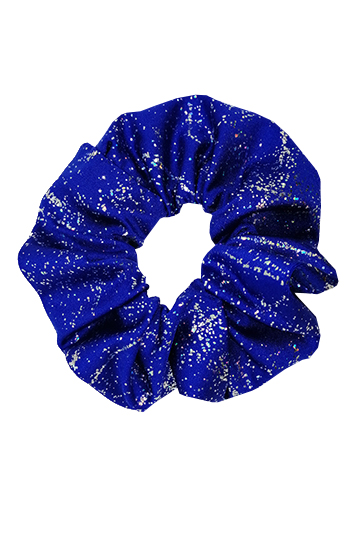 chouchou cheveux bleu roi argent made in france