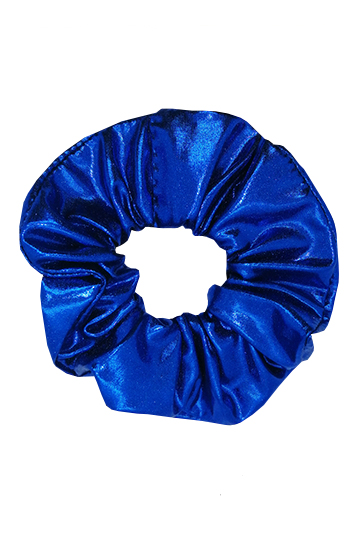 chouchou cheveux lamé bleu roi made in france