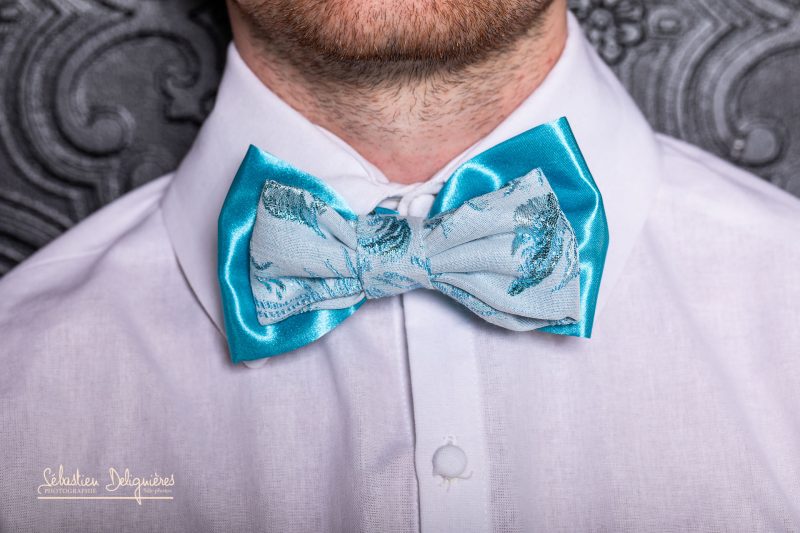 turquoise bow tie