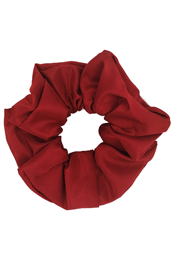 chouchou cheveux taffetas rouge sombre made in france