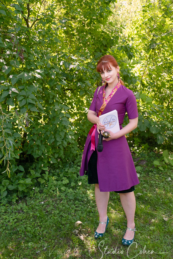 robe portefeuille prune