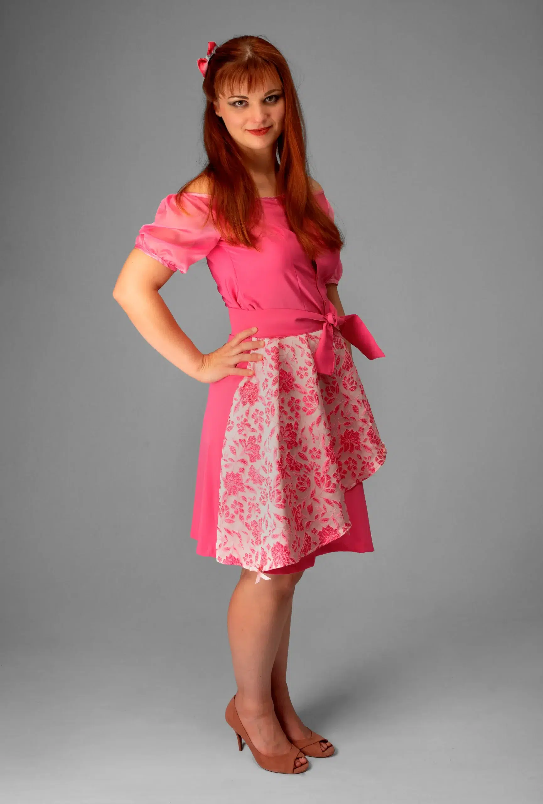 chemisier rose uni Made in France