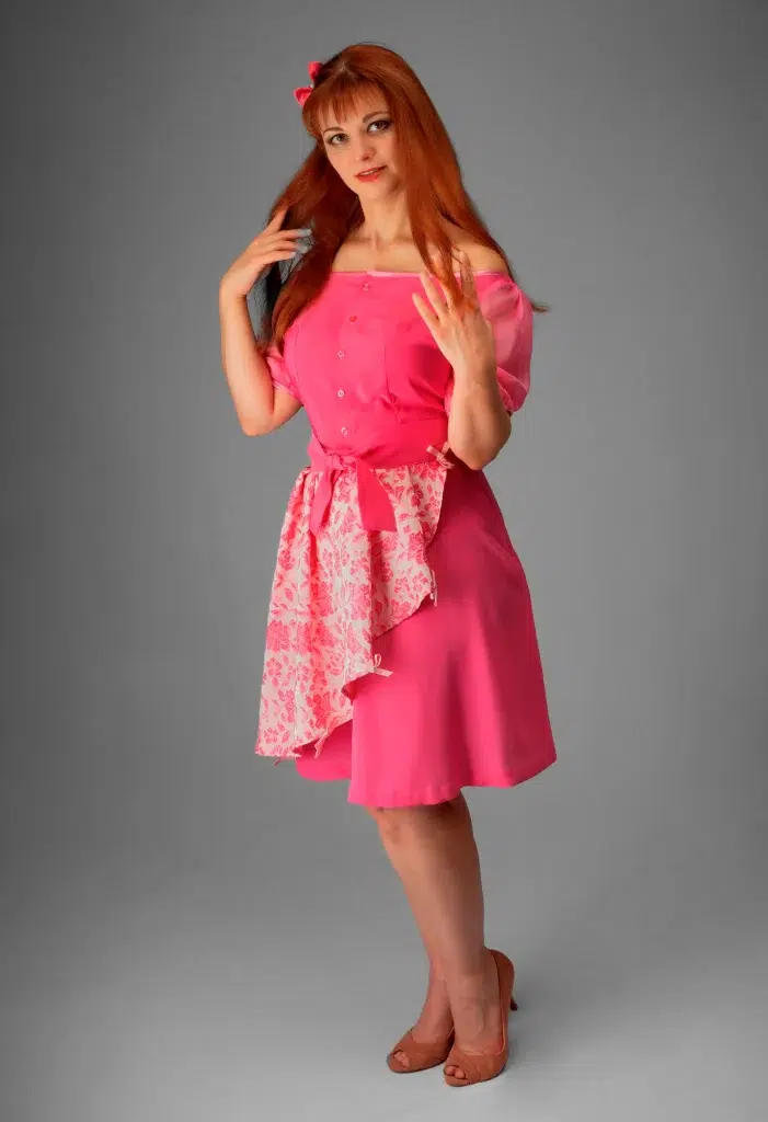chemisier rose uni Made in France