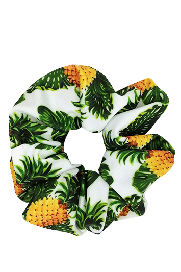 chouchou cheveux made in france imprimé ananas fait main