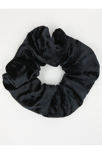 burst chouchou cheveux velours noir