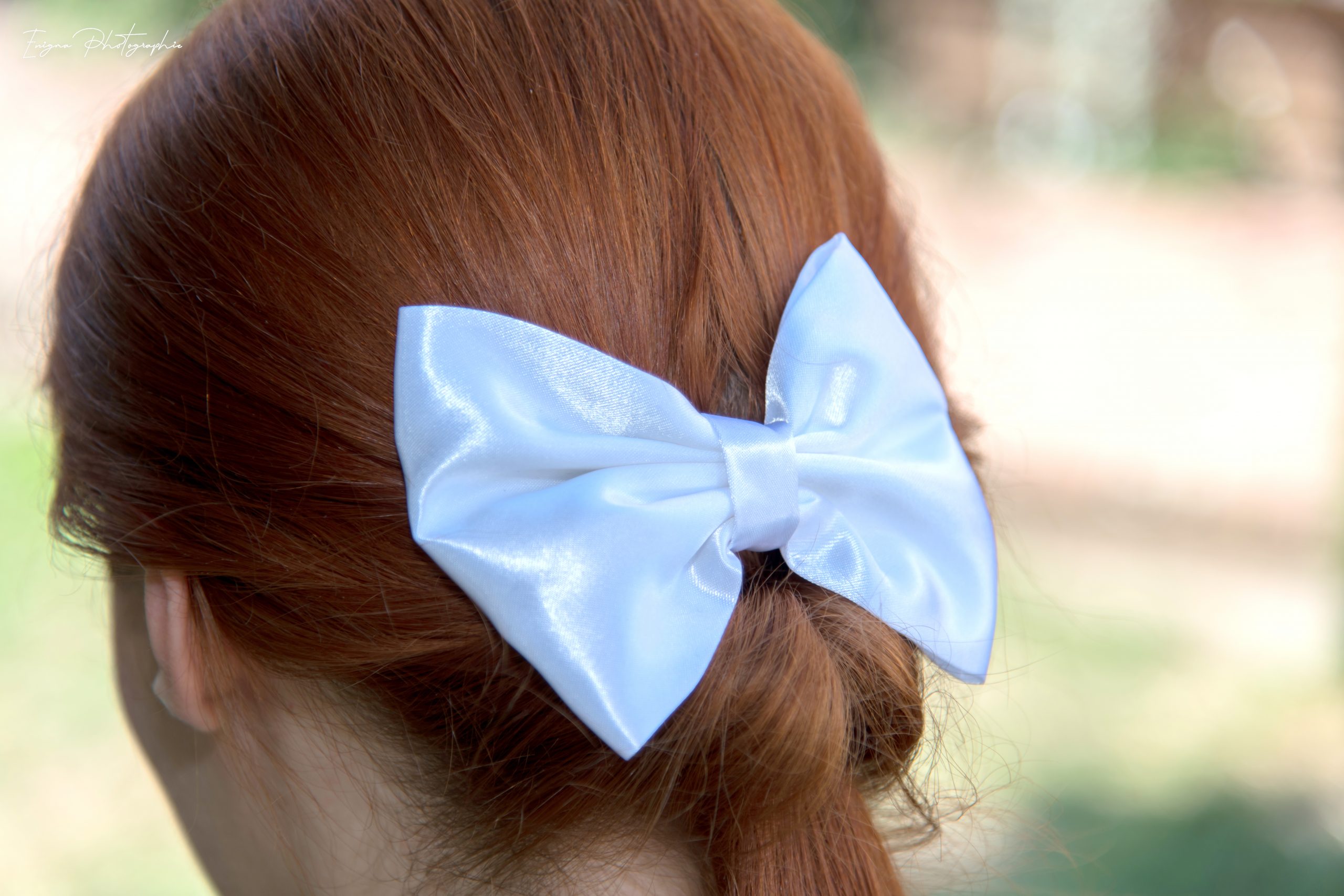 DSC_2221-60 noeud pour cheveux en satin blanc