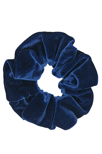 chouchou cheveux velours bleu marine