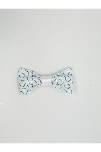 noeud blanc et bleu made in france