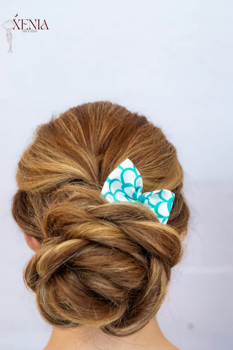 noeud pour cheveux made in france écailles de sirène