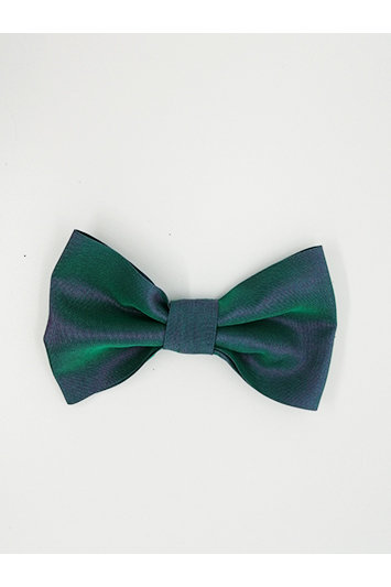 noeud cheveux taffetas vert made in france