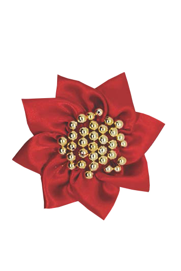 poinsettia fleur pour cheveux made in France