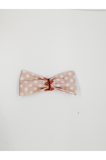 noeud pour cheveux beige