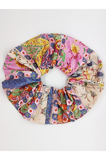 grand chouchou cheveux multicolore made in france