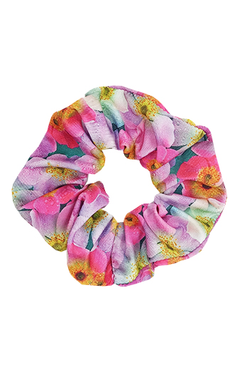 chouchou cheveux made in france motif fleuri fait main