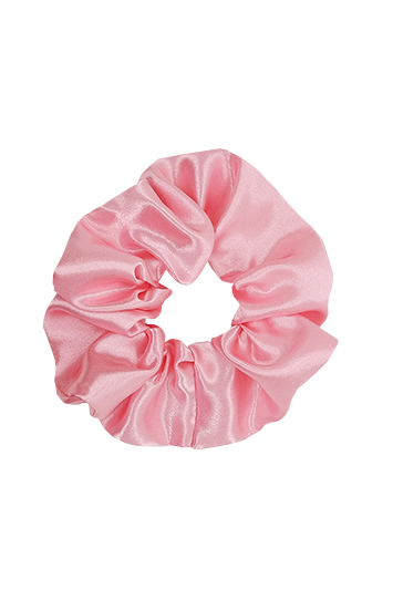 chouchou cheveux made in france satin rose fait main