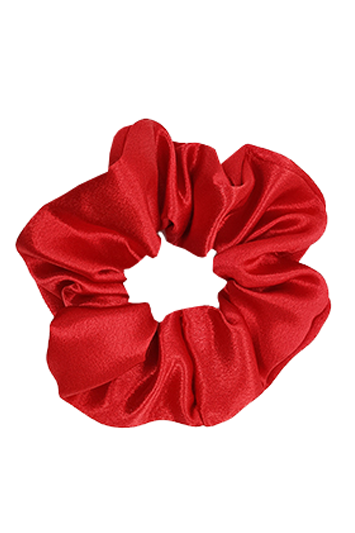 chouchou cheveux satin rouge made in france