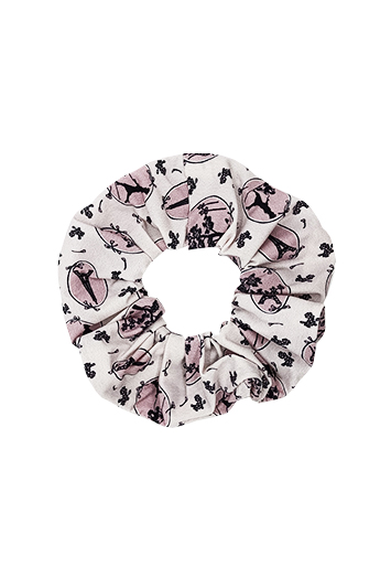 chouchou cheveux fait main made in france tour eiffel rose pâle